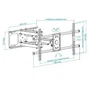 Tooq Soporte de Pared Giratorio e Inclinable LP3790TN-B para TV de 37-90 pulgadas